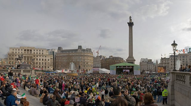 St Patrick's Day celebration at Trafalgar Square in London, 2006