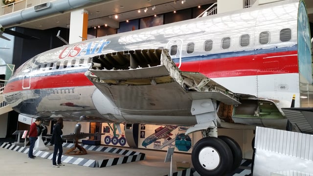 US Airways 737-200 fuselage section at the Museum of Flight