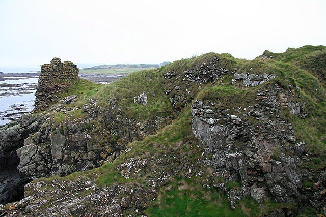 The remains of Turnberry Castle, Robert the Bruce's likely birthplace