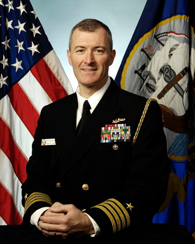 A U.S. Navy submarine captain, serving as a chief of staff to a flag officer