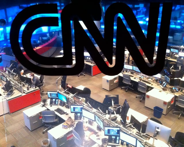 The CNN newsroom