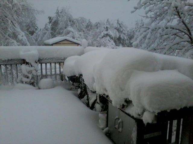 Snow from Hurricane Sandy in West Virginia