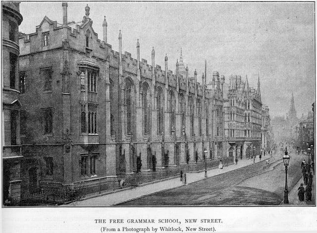 King Edward's School in Birmingham, where Tolkien was a student (1900–1902, 1903–1911)