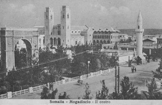 Central Mogadishu in Italian Somaliland, 1936.