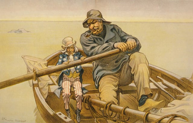 Morgan's role in the economy was denounced as overpowering in this political cartoon