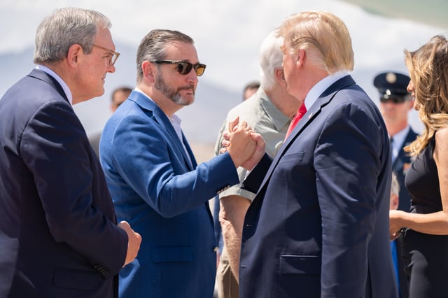 Cruz and President Donald Trump in 2019