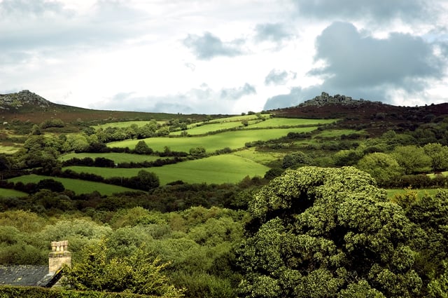 Terrain of Dartmoor, Devon