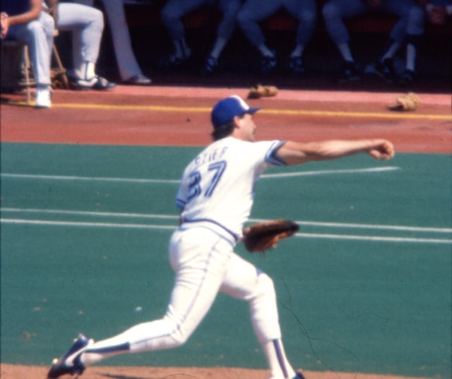 Dave Stieb has the second highest number of wins among pitchers in the 1980s.