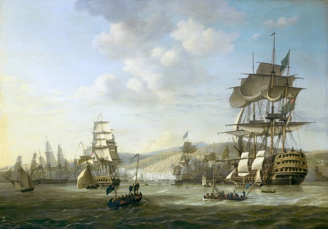 Bombardment of Algiers by the Anglo-Dutch fleet, to support the ultimatum to release European slaves, August 1816
