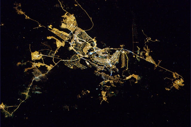 Brasília at night from ISS