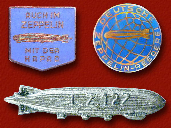 Zeppelin lapel pins 1928–37