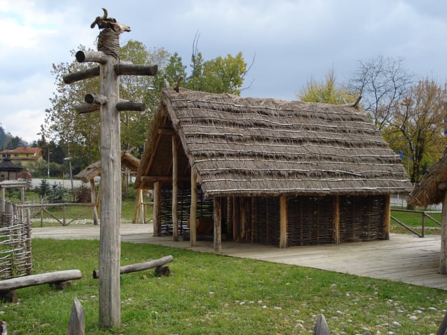 Reconstruction of Neolithic house in Tuzla, Bosnia and Herzegovina