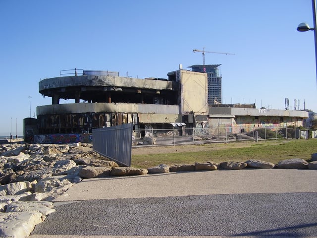 Tel Aviv Dolphinarium, demolished in 2018, site of the 2001 Dolphinarium discotheque suicide bombing, in which 21 Israelis, mostly teenagers, were killed