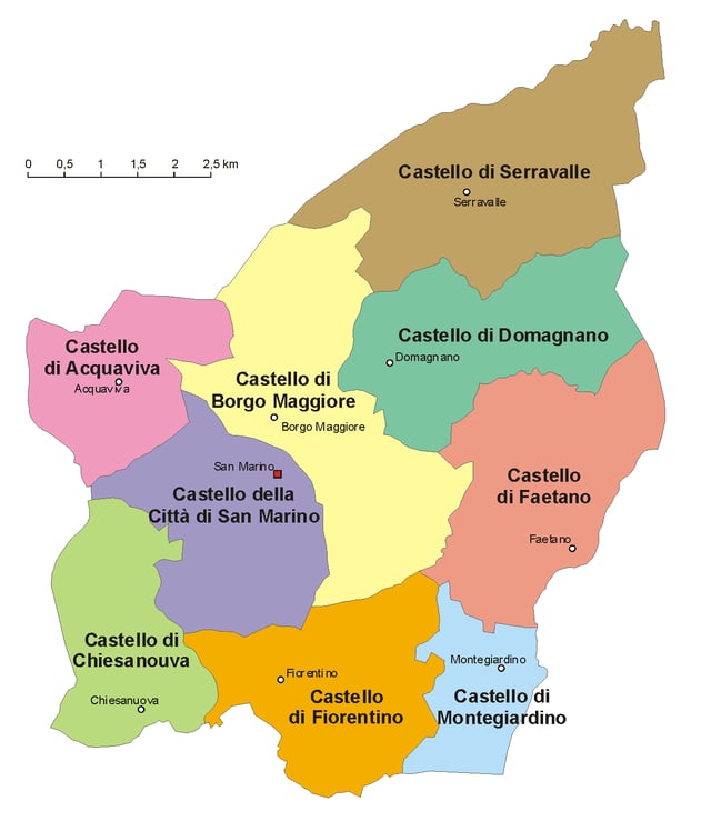 Administrative divisions of San Marino