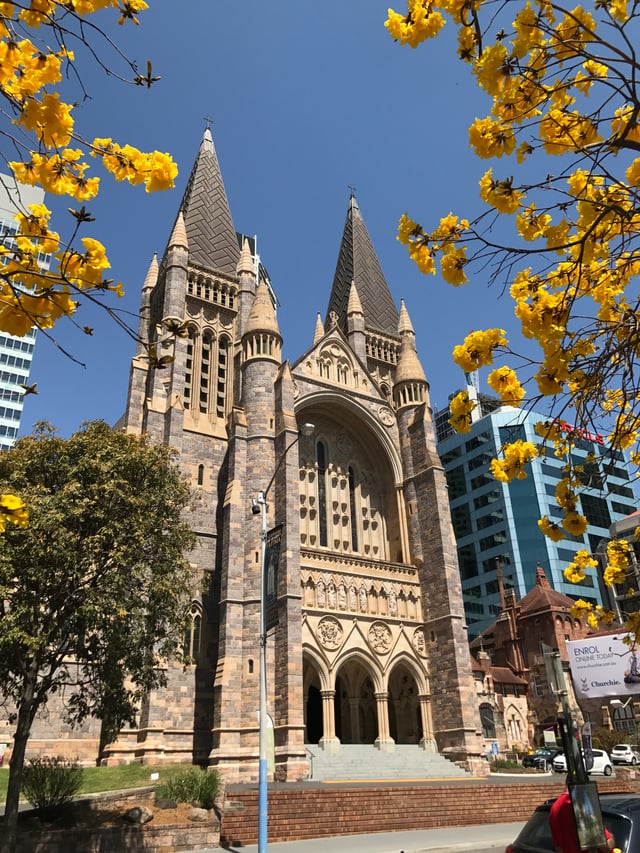 St John's Cathedral. Christianity is Brisbane's largest religion.