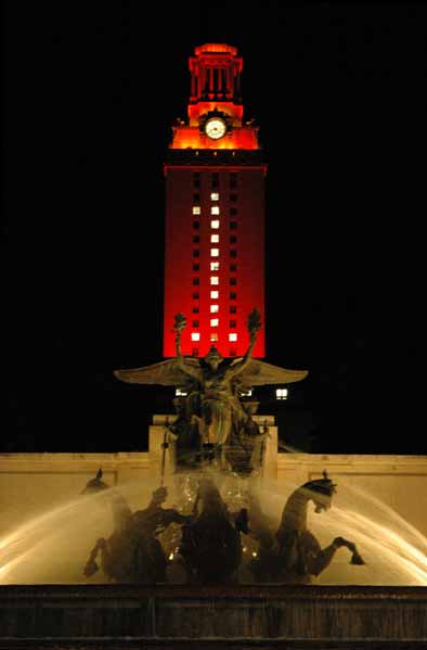 The Tower, completed in 1937, stands 307 ft (94 m) tall and dons different colors of lighting on special occasions.