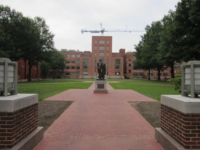 University Yard is GW's largest open space in Foggy Bottom.