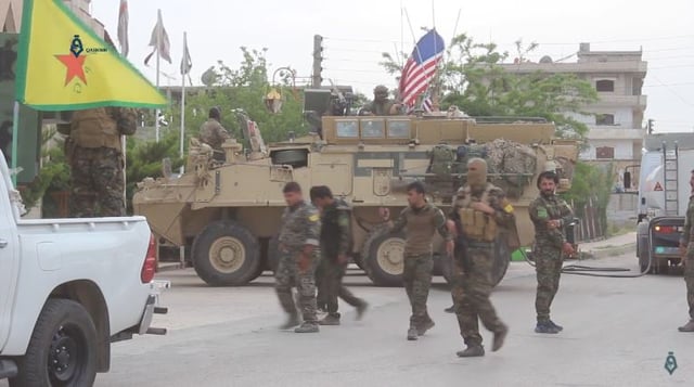 U.S. armored vehicle in Al-Hasakah, May 2017