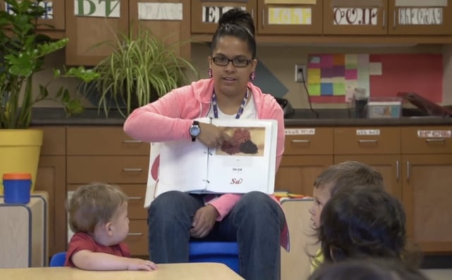 The Cherokee language taught to preschoolers as a first language, at New Kituwah Academy