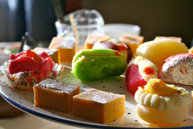 Some Indian confectionery desserts from hundreds of varieties. In certain parts of India, these are called mithai or sweets. Sugar and desserts have a long history in India: by about 500 BCE, people in India had developed the technology to produce sugar crystals. In the local language, these crystals were called khanda (खण्ड), which is the source of the word candy.