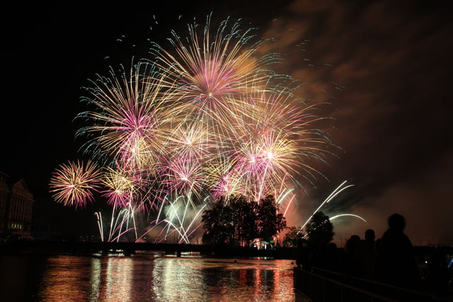 Fireworks at the Fêtes de Genève, 2012