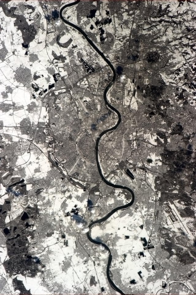 Cologne, seen from the International Space Station