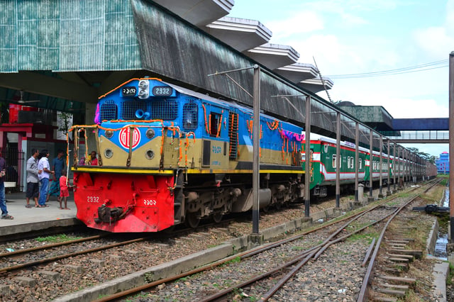 Parabat Express train in Sylhet Railway Station