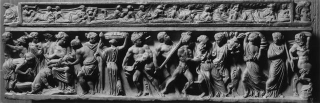 Birth of Dionysus, on a small sarcophagus that may have been made for a child (Walters Art Museum)