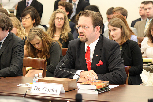 Gorka testifying to the House Armed Services Committee, Subcommittee on Emerging Threats and Capabilities, regarding terrorism on June 22, 2011