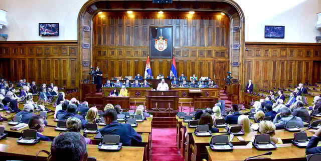 Special Session of the National Assembly of Serbia during the visit of Venkaiah Naidu The Vice President of India, 2018.