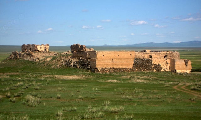 Castle built in northern Mongolia by Tsogt Taij in 1601.