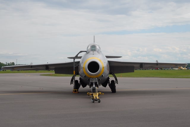 Saab Tunnan on display at the Swedish Armed Forces' Airshow 2010