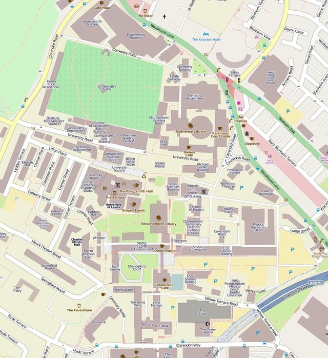 Street map of the main campus