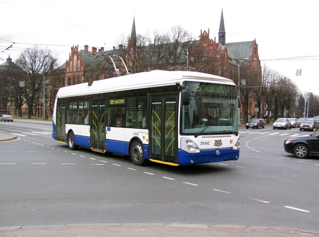 One of the several Trolleybus types in Riga