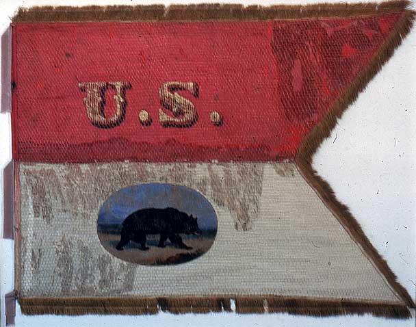 Guidon of the California 100 Company (Company A) during the Civil War