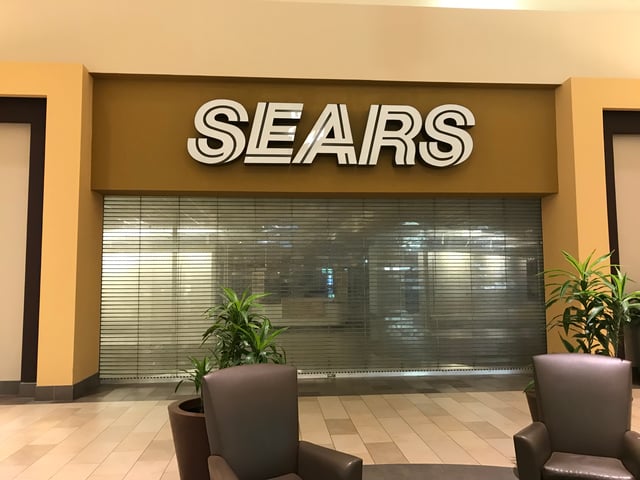 A closed Sears store at Stones River Town Centre, in Murfreesboro, Tennessee in April 2019. The store closed earlier that year on February 11th.