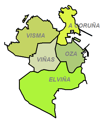 Parishes of A Coruña.