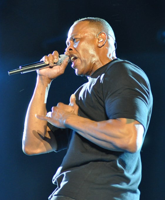 Dr. Dre performs at the 2012 Coachella Valley Music and Arts Festival.