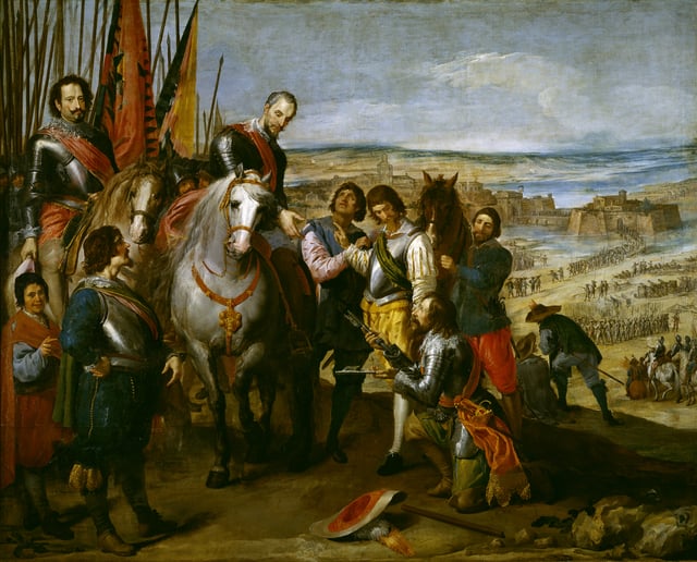 The Surrender of Jülich at the end of the 1621–22 siege, by Jusepe Leonardo (1635).