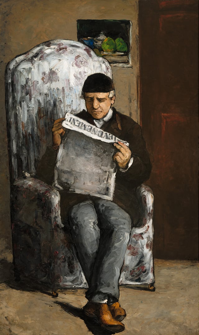 The Artist's Father, Reading "L'Événement", 1866, National Gallery of Art, Washington, D.C.