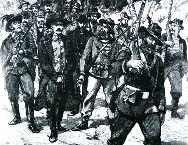A sketch showing the arrest of Jameson after the failed raid, in 1896