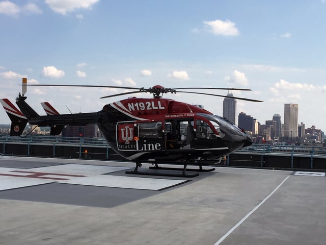 LifeLine at Indiana University Health Methodist Hospital, the largest medical center in Indiana, with 589 beds.