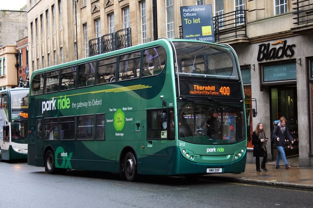 Oxford Bus Company hybrid bus on a park & ride service