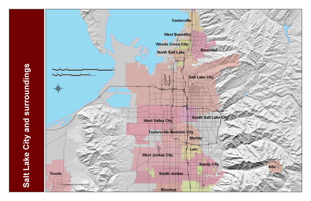 Map of the Salt Lake Valley
