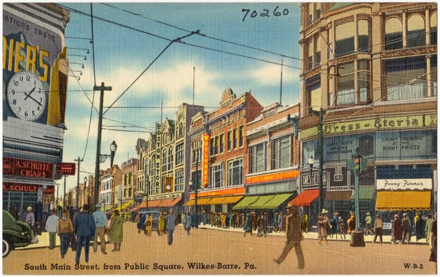 South Main Street from Public Square (c. 1940)