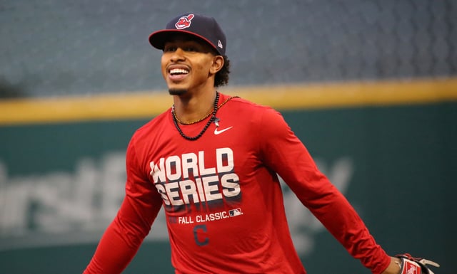 Lindor during the 2016 World Series