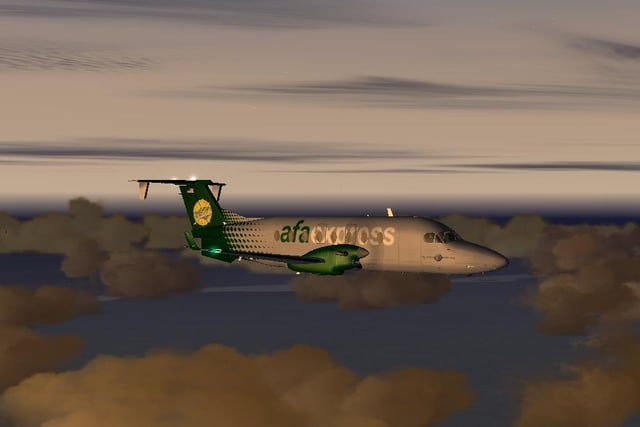 A screenshot from Microsoft Flight Simulator showing a Beechcraft 1900D