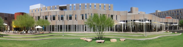 Example of a new academic village, taken at Barrett, The Honors College on the Tempe Campus