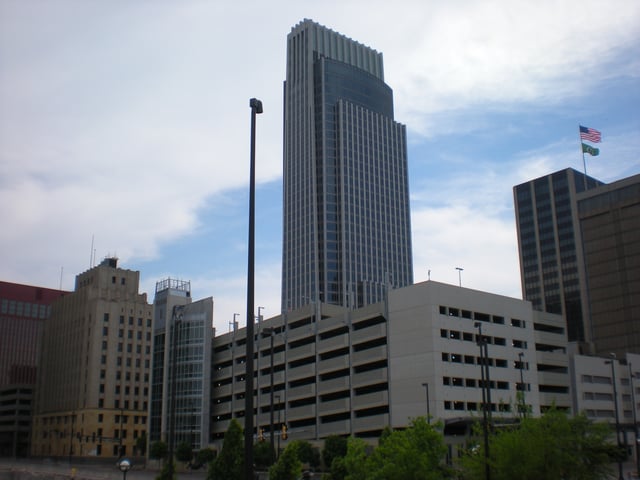 First National Bank Tower in Downtown Omaha is the tallest building in the state.