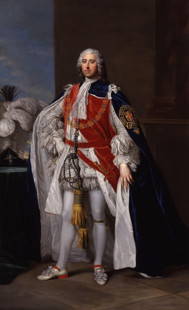 Henry Pelham-Clinton KG, 2nd Duke of Newcastle-under-Lyme. Portrait by William Hoare in the National Portrait Gallery, London.